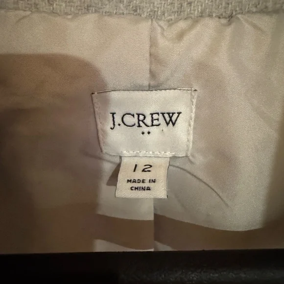 J Crew Italian Wool Coat Jacket Light Gray - Picture 4 of 4